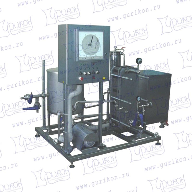 Комплект оборудования для пастеризации (пастеризатор-охладитель молока) ИПКС-013-1500